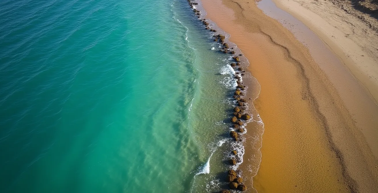 Carte schématique des zones à éviter après la pluie sur la côte marocaine